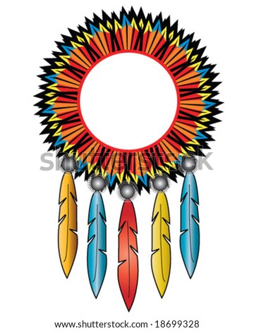 vector native american indian medicine shield