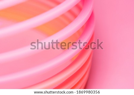 rainbow spring on a colored background macro photography
