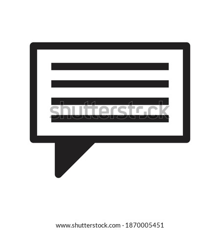 conversation chat icon - message sign symbol