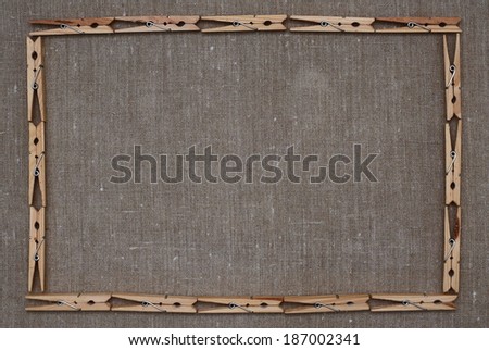 Wooden clip frame background