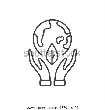 ecology icon flat design, ecology icon for represent saving the earth, go green to reduce pollution, etc Royalty-Free Stock Photo #1870116409