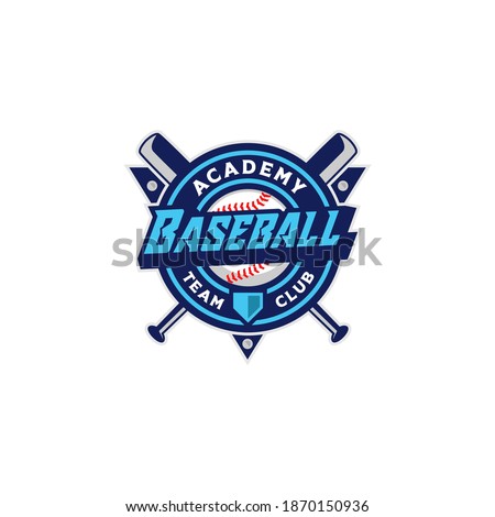 Baseball Softball Team Club Academy Championship Logo Template Vector