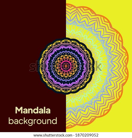 Luxury background. with floral mandala Vector card template.