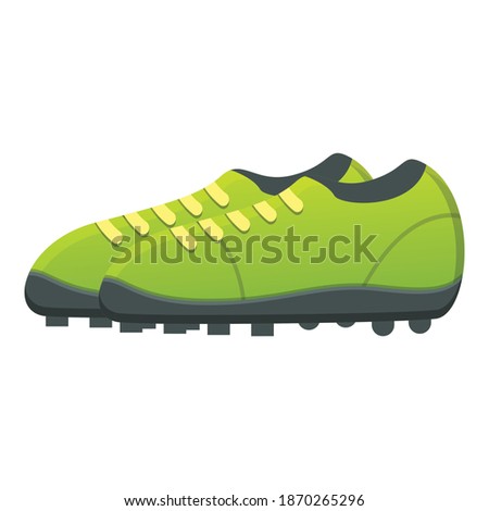 Running football boots icon. Cartoon of running football boots vector icon for web design isolated on white background
