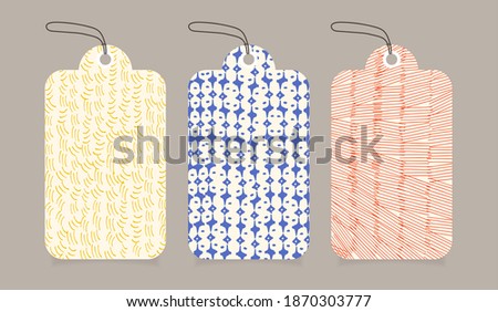 Hand drawn textures style tags set. labels Vector design
