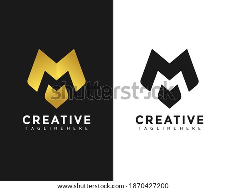 Letter M Modern Creative Logo Design Vector Illustration template