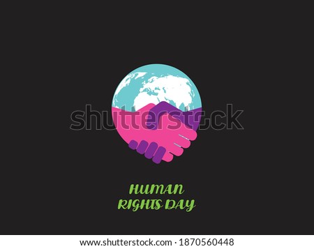 Human Rights day concept vector illustration. Social diversity concept.