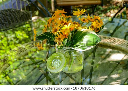 watering can with flowers, digital photo picture as a background , taken in bled lake area, slovenia, europe