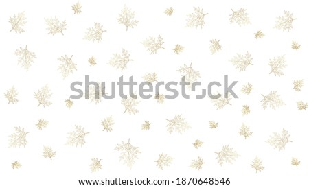 white pattern background with gold leaves