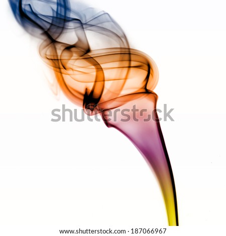 Color of smoke in the white background