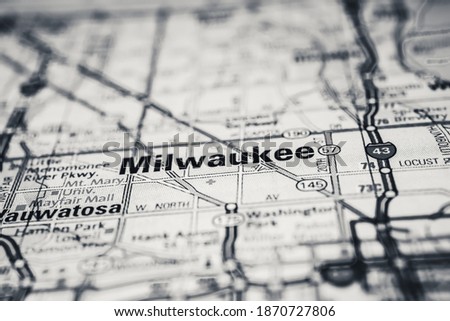 Milwaukee USA travel map background