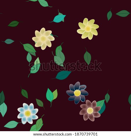 Floral abstract background texture. Seamless flowers pattern.