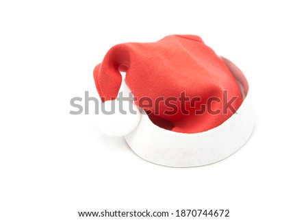 Santa Claus hat isolated on white background.