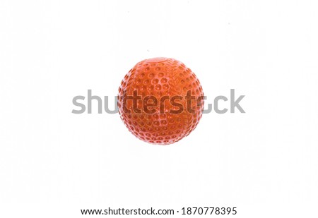 orange ball for bandy isolated on white background