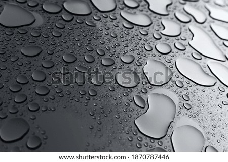 Background with water drops in the trending color of 2021. The main color trend of the year. Natural banner with space for text