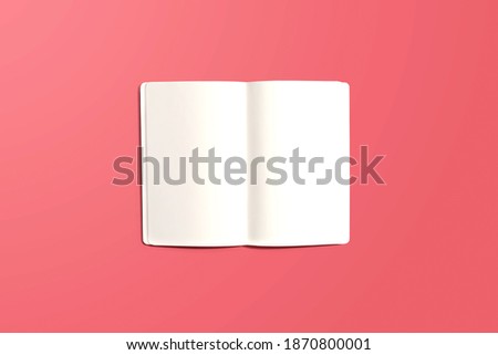 Blank white notebook from above - flat lay