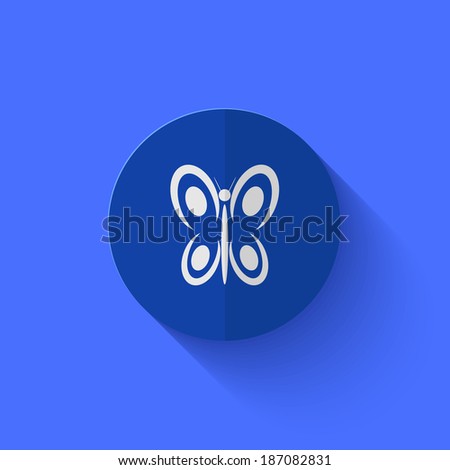 Vector modern flat blue circle icon. Eps10
