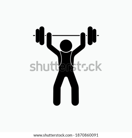 Weightlifting Sport Icon. Gym, Bodybuilder Symbol - Vector Logo Template.