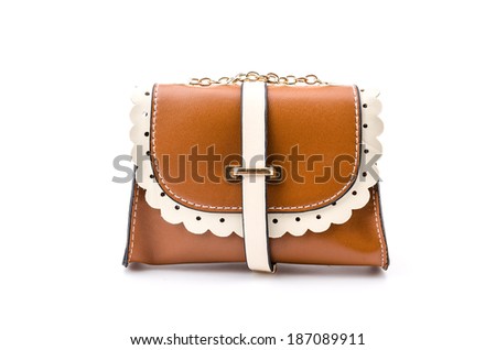 Handbag isolated white background