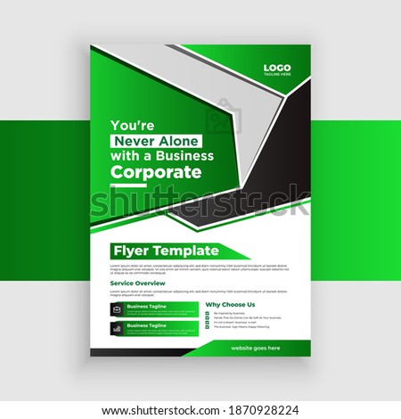 flyer template with abstract creative shapes