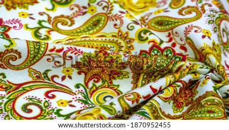 FLORAL PATTERN PAISLEY - Eco-friendly Cotton Twill Prints. This printed cotton fabric is one of the most popular products. Make the world greener. friendly! Texture, background