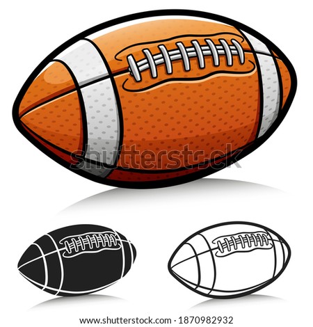 Vector american football ball cartoon