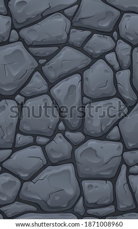 Seamless texture for game development in casual style - stone road Royalty-Free Stock Photo #1871008960