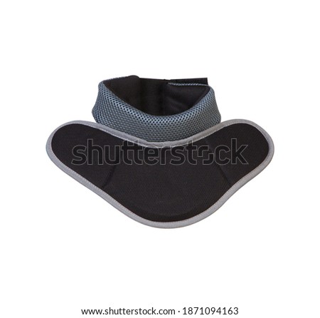 Ice hockey protective equipment for neck isolated on white beckground.