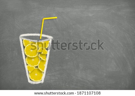 Fruit slices of yellow lemon on a gray Board.Colors 2021