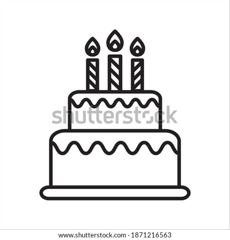 Birthday Card Black And White Cake Isolated On Royalty Free Stock Photo Avopix Com