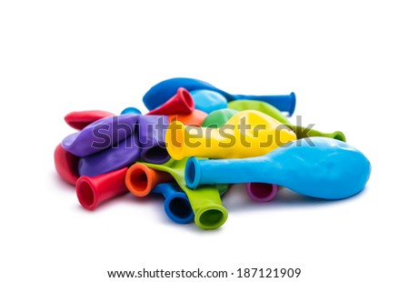 colorful balloons on white background 