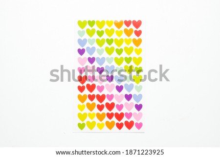 A picture of love shapes sticker for art and decoration.