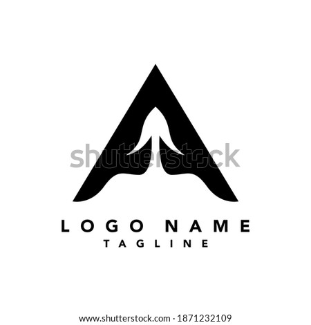 A initial letter arrow shape vector logo template