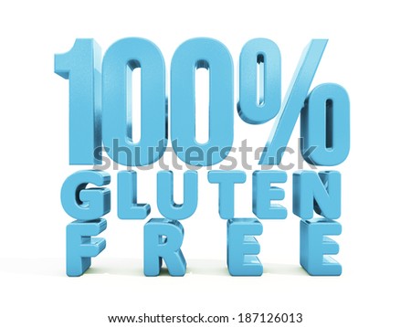 Gluten Free icon on a white background. 3D illustration