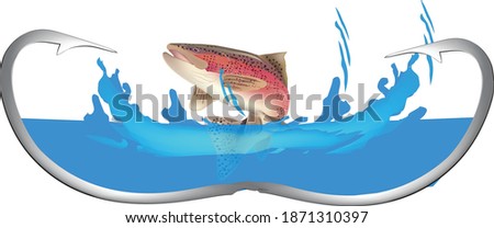 salmon trout sport fishing sticker