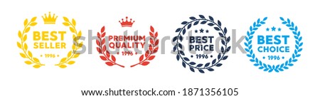 Vector badges Best choice, Premium quality, Best price Royalty-Free Stock Photo #1871356105