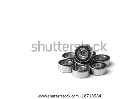 Ball bearings, isolated on white