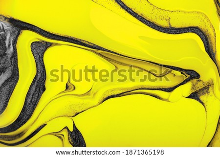 Beautiful horizontal abstract bright yellow-gray background with streaks and stains. Copy space