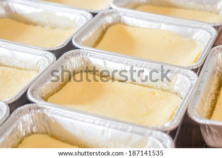 Fresh bake cheese cup cake, stock photo