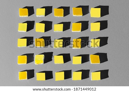 Yellow Square shaped turkish delight lokum sweets close up