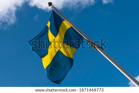 The Swedish flag has blue and yellow colors