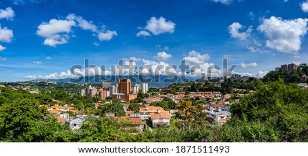 Caracas view from La Trinidad with the Avila at the background. 