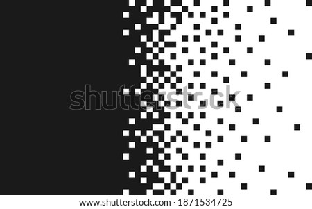 Random squares. The pixel is black monochrome. The margins for the text. Vector illustration. Royalty-Free Stock Photo #1871534725