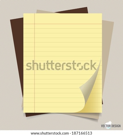 Note papers, ready for your message. Vector illustration.