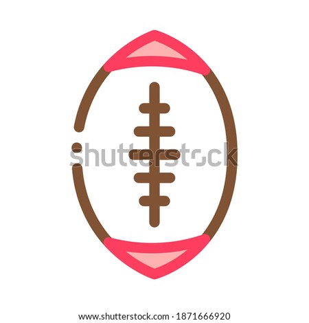 Rugby Ball Icon Vector. Outline Rugby Ball Sign. Isolated Contour Symbol Illustration
