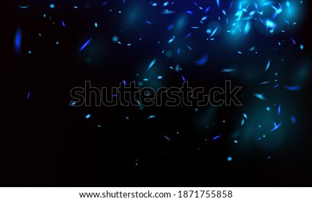 effect Burning hot sparks realistic fire blue flames