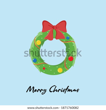 Vector drawing greeting card Happy New Year 2021