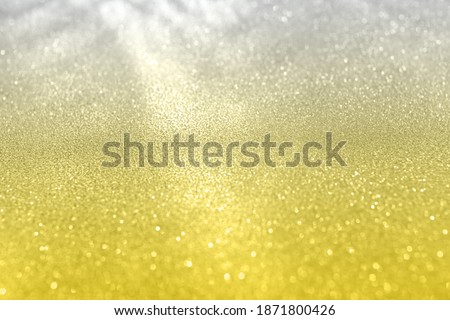 Trendy colors of year 2021 yellow and gray. Glitter background for your project.