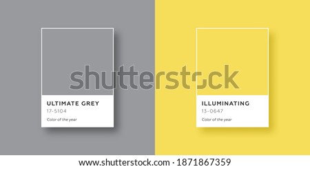 Color Of The Year 2021. Ultimate Grey. Illuminating. Vector illustration Royalty-Free Stock Photo #1871867359