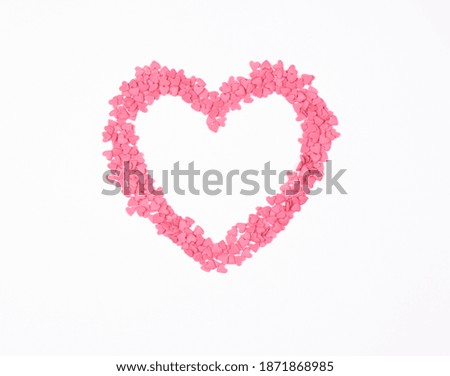 Pink heart for valentine's day, wedding. Banner, copy space, text space.